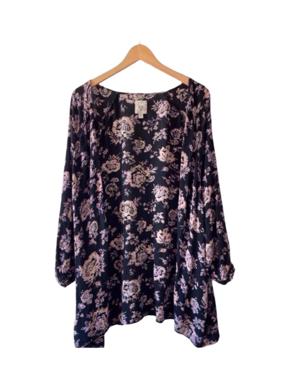 Billabong Floral Open Kimono Cardigan | Navy | Size M/L
